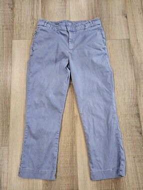 Ecru The Crosby Pants Womens Size 8 Grey Blue Chino Casual Ankle Pants Coastal